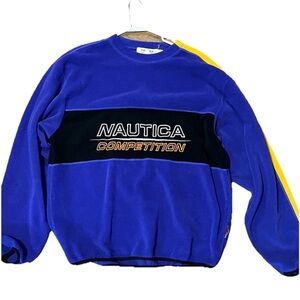 Vintage 90’s Blue Nautica Competition Quarter-Zip Fleece Pullover Men’s Size L
